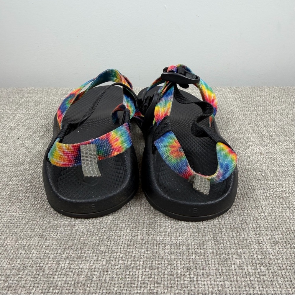 Chaco Z1 Ecotread Kids Sandals Rainbow Tie Dye Youth Size 6 Hiking Outdoor - Picture 7 of 12